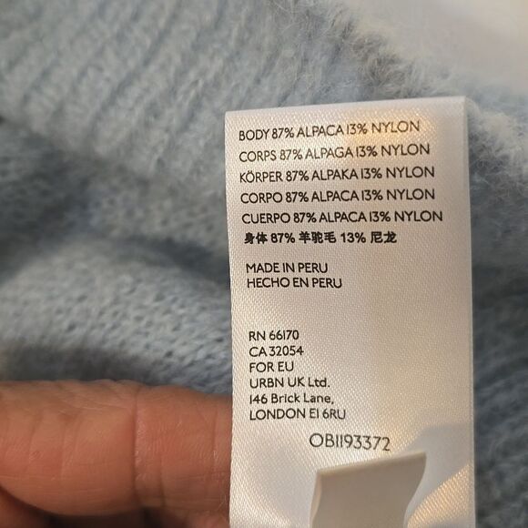 Free People Found my Friend Blue boucle Cardigan size small - Picture 8 of 8